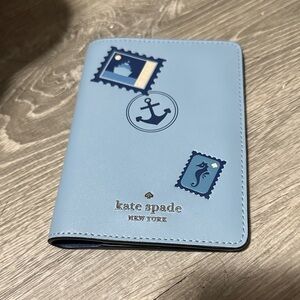 Kate Spade Bon Voyage Off the Grid Blue Passport Holder